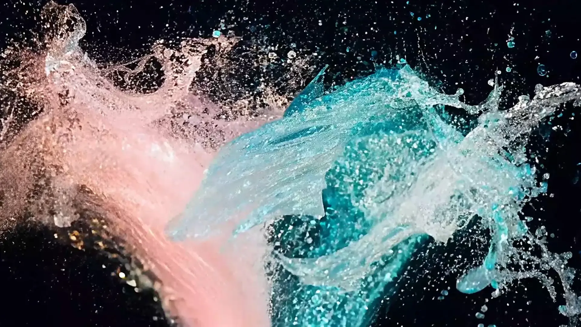 Colorful Water Splash Overlay for Creative Video Edits